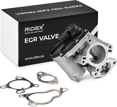 Produktbild von RIDEX 1145E0053 AGR-Ventil mit Dichtungen für NISSAN Qashqai / Qashqai +2 I (J10, NJ10) Abgasrückführungsventil