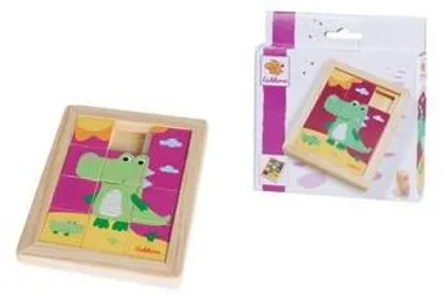 Produktbild von Eichhorn Schiebespiel Krokodil – Klassisches Geduldspiel aus Holz für Kinder ab 3 Jahren