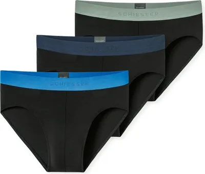 Produktbild von Schiesser Herren Rio-Slips 3er-Pack – Baumwolle, Elastischer Webgummibund, 95/5 Serie, 180193-921