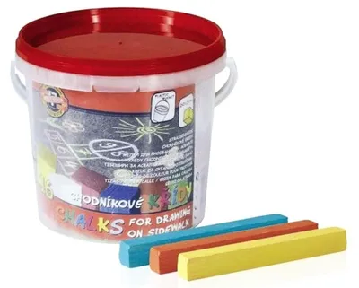 Zdjęcie produktu dla Křída chodníková Koh-i-noor, kyblík 16 ks