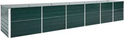 Obrázok produktu pre Vyvýšený záhradný záhon, pozinkovaná oceľ 480x80x77 cm, zelený