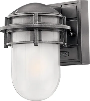 Produktbild von Maritime Außenwandleuchte CAPALDI Grau Glas Schirm Vintage IP44 Wandlampe außen Haustür Eingang