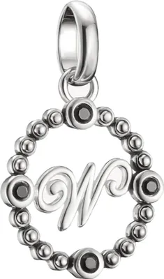 Obrázek produktu pro Přívěsek z černěného stříbra 925 s černými zirkony v designu "W", Thomas Sabo, model: CC1317-643-11