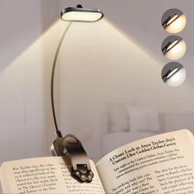 Image de Lampe de lecture à pince, rechargeable par USB-C, avec 16 LED