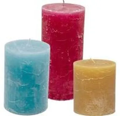 Obrázok produktu pre Sada sviečok Cactula Stumpenkerzen – Fuchsia / Svetlomodrá / Žltá