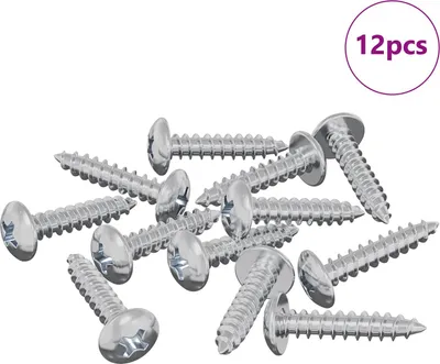 Obrázok produktu pre vidaXL Skrutky do dreva 12 ks Strieborná M3,5 x 20 mm oceľ