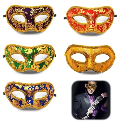 Imagen del producto de Omgoods - Juego de 5 máscaras venecianas para celebraciones