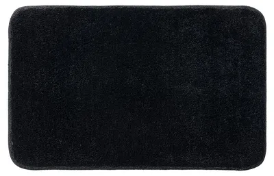 Produktbild von Badematte, rutschfest, waschbar, Bettvorleger, saugfähige Duschmatte, Fußmatte für Wohnzimmer, Schlafzimmer, Badezimmer, 40 x 60 cm, schwarz