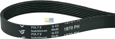 Produktbild von Riemen Antriebsriemen Treibriemen Keilrippenriemen Rippenriemen Hutchinson 1870PH7 Trockner Alternativ wie Indesit Hotpoint C00208081 Creda Whirlpool Bauknecht 481281718182