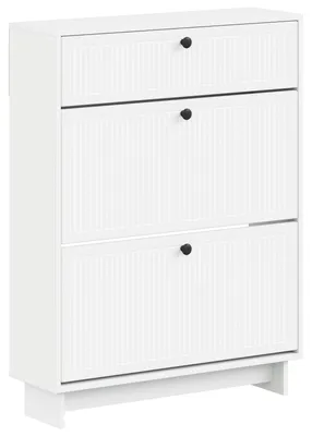 Obrázek produktu pro vidaXL Skříňka na boty EDE, 78 x 24 x 103 cm, dřevotříska, bílá