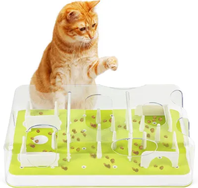 Produktbild von Interactives Katzen-Futterstation Puzzle, Interaktives Intelligenzspielzeug fš¹r Katzen, Interaktives Spielzeug