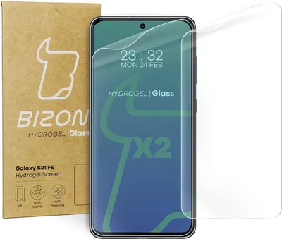 Produktbild von Bizon Glass Hydrogel Displayschutzfolie, Galaxy S21 FE, 2 Stück