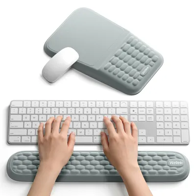 Zdjęcie produktu dla Podkładka pod klawiaturę i mysz, kolor szary