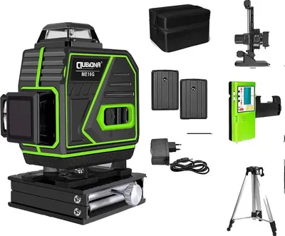 Obrázek produktu pro Laserová vodováha, 4D měření, 16 čar, zelený paprsek, ME16G2-DC11G-H15