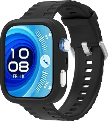 Image de Pour Huawei Watch Fit 4 Pro étui en silicone intégré bracelet noir