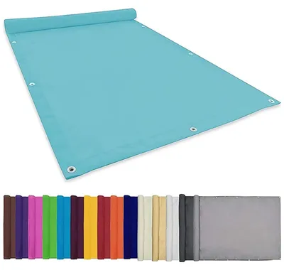 Obrázok produktu pre Slnečná clona, sieť na ochranu pred slnkom, 1x3,4 m, vodeodolná, modrá, s napínacími lanami, vhodná do záhrady, na balkón alebo terasu