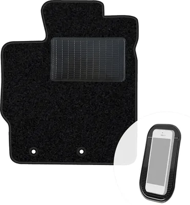 Produktbild von moto-MOLTICO Fahrer Fußmatte Auto Velours Fahrerseite Autoteppiche Schwarz Fahrermatte 1-teilig passend für Toyota Yaris III 2011-2019