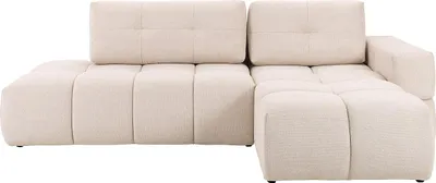 Produktbild von Eckschlafsofa rechts mit beigem Bezug - TRIMALDI