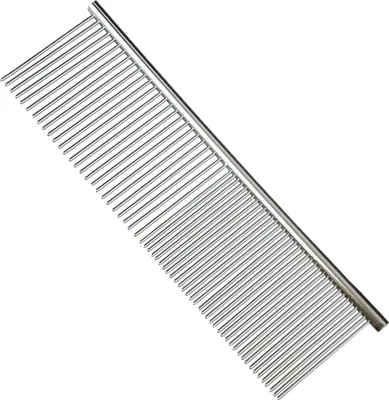 Produktbild von scarlet pet | Fellpflegekamm »Fury« aus Edelstahl 19 cm lang; geeignet für Verfilzungen; Knoten und Fellpflege; für Hunde und Katzen, Größe:ca. 19 x 4.5 cm