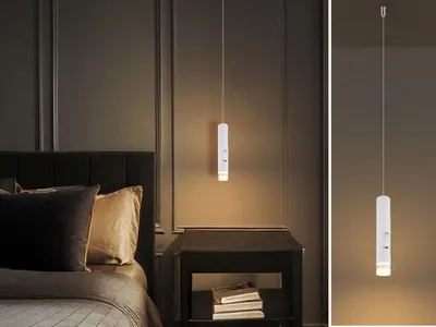 Produktbild von 2in1 Akku LED Pendelleuchte einflammig & Taschenlampe Weiß Touch dimmbar, Ø3,8cm