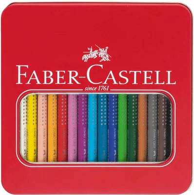 Produktbild von Farbstift Jumbo Grip sortiert Metalletui Packung mit 2 Stück