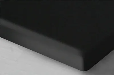 Produktbild von Spannbettlaken, Satin-Spannbettlaken, hochwertige Qualität, Mit Gummiband 90x200 Schwarz