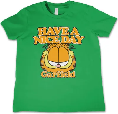 Produktbild von Garfield - Have A Nice Day Kids T-Shirt - 10Years-L - Green