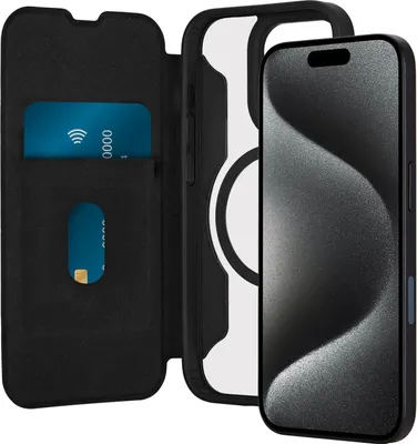 Produktbild von Puro Book Mag Case iPhone 16 Pro schwarz