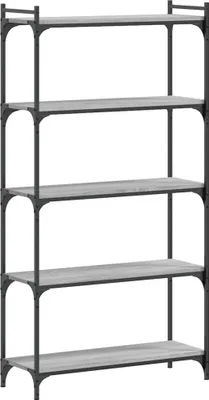 Produktbild von vidaXL Bücherregal 5 Böden Grau Sonoma 80x30x154 cm Holzwerkstoff