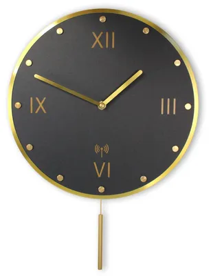 Image de Horloge mural avec effet oscillant et chiffres romains