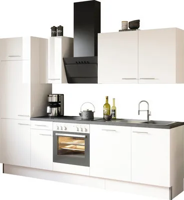 Obrázok produktu pre Kuchynská linka Optifit Rurik986 270 cm farba čela biela lesk farba korpusu biela matný