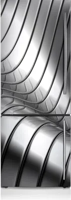 Produktbild von Kühlschrankfolie Aufkleber Kühlschrankmagnete Dekoration Kühlschrankfolie 60x180 cm - Metallisch