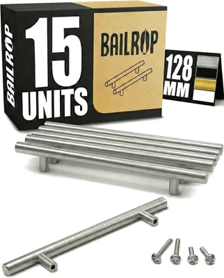 Productafbeelding van Keuken Handgrepen - Rvs 128 mm - Set van 15 Stuks