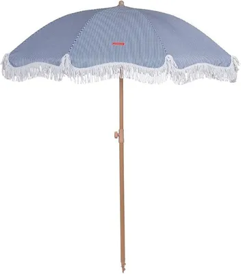 Image de Grand parasol, idéal pour la plage, la piscine, le jardin et le balcon, réglable en hauteur et en orientation, protection solaire UPF 50+, polyester, sac de transport inclus, 210 x 180 cm