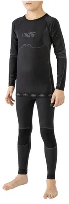 Produktbild von Viking - "Riko" Basisschicht-Set für Kinder, Thermoaktiv PP11092 (116) (Schwarz)
