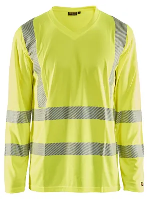 Produktbild von Blakläder High Vis Langarm T-Shirt 3385 1013 in div. Farben, Farbe:gelb, Größe:S