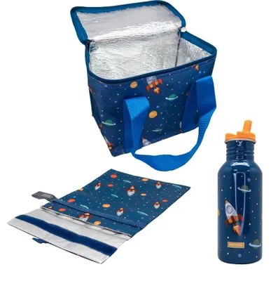 Lunchtas + Trinkflasche 0,5 l + Snacktasche, Alu, Raum