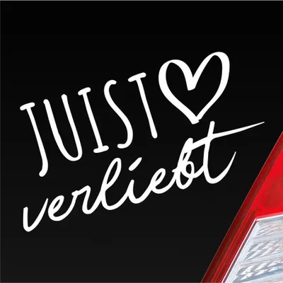 Produktbild von Auto Aufkleber Juist verliebt Herz Insel Nordsee Liebe Car 19x10 cm Weiss Glanz Sticker Heckscheibenaufkleber