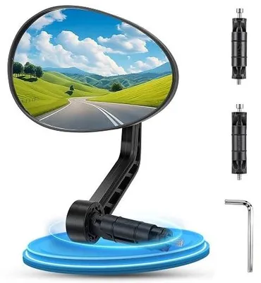 Zdjęcie produktu dla Lusterko rowerowe hd 360 regulowane do roweru elektrycznego na kierownicę