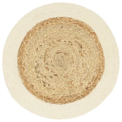 Image de vidaXL Sets de table 6 pcs. Naturel 38 cm Rond Jute et Coton
