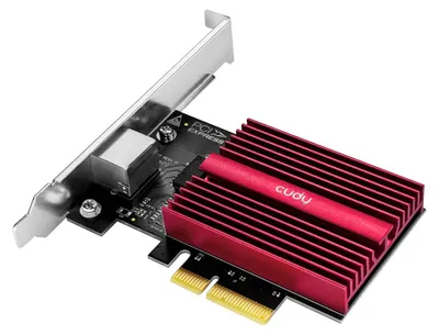 Produktbild von Cudy PE10G, Eingebaut, Kabelgebunden, PCI Express, Ethernet, 10000 Mbit/s, Rot