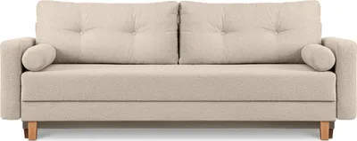 Obrázek produktu pro Konsimo rozkládací pohovka pro 3 osoby s rozkládací plochou na ležení 196x150 cm "ERISO", krémová, látka, skandinávská, 220x80x100cm