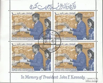 Produktbild von Briefmarken Ras al Chaima 1965 Mi Block2 (kompl.Ausg.) gestempelt Präsident Kennedy