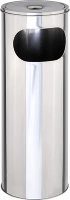 Obrázek produktu pro HI odpadkový koš s popelníkem stříbrný 58 cm