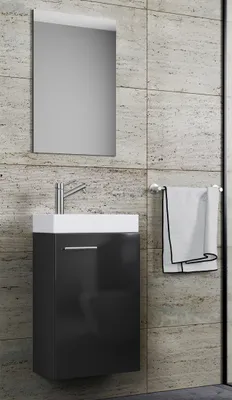 Produktbild von VCM 3-tlg Set | Waschplatz für Gäste WC | Gästebad | Waschtisch Toilette | Badmöbel Badezimmer Set - Slito SP