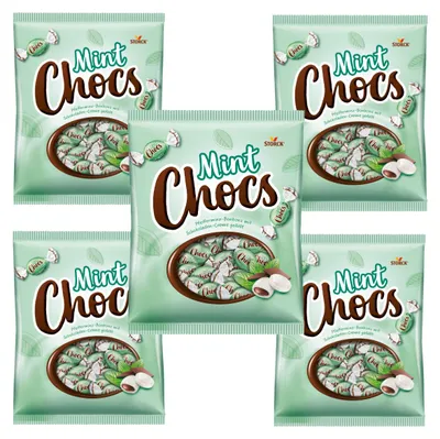 Immagine prodotto di Storck caramelle alla menta con ripieno di crema al cioccolato 425g confezione da 5 pezzi