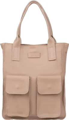 Produktbild von Vezze Wildleder-Shopper- Tasche - italienische Ledertasche - robust und wasserfest - große Hauptfach - mehrere Taschen und Griffen - Puderrosa