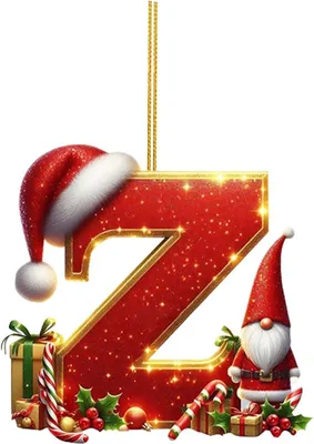 Productafbeelding van Kerstboomversiering - 26 letters kerstboomornamenten - A-Z letterornamenten - Alfabet hangers - Kerstboomdecoratie - Z