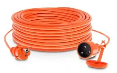 Produktbild von Gartenverlängerungskabel mit 1 Steckdose, 10 m /H05VV-F 3x1/ 10 A IP44 orange