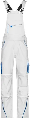 Produktbild von Workwear Pants with Bib - COLOR - white/royal, Gr. 50